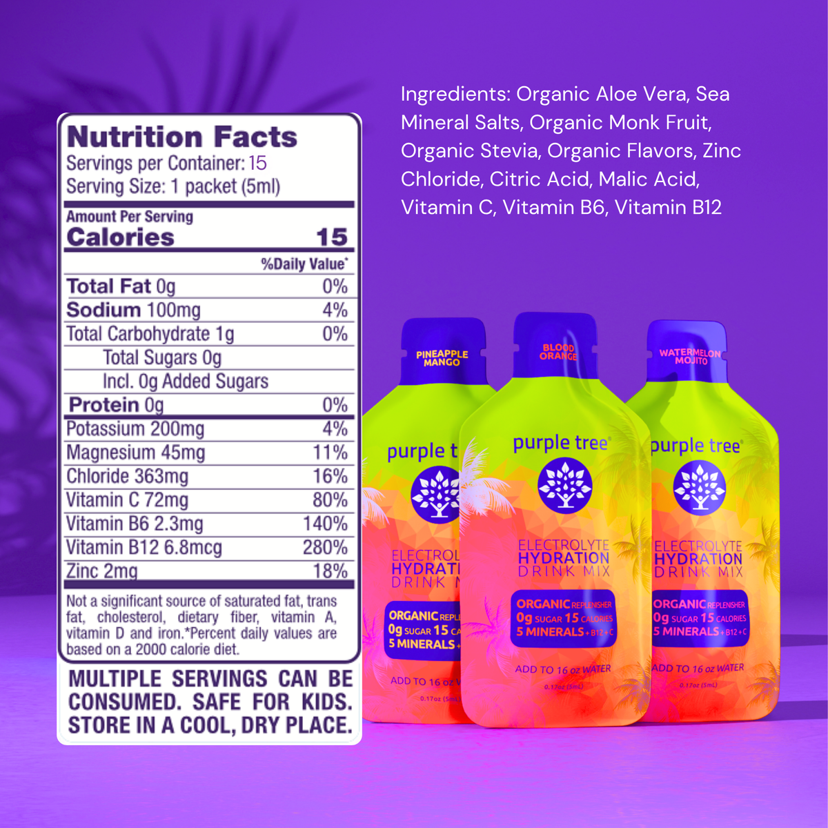 Electrolyte Hydration Packets, Variety Flavors